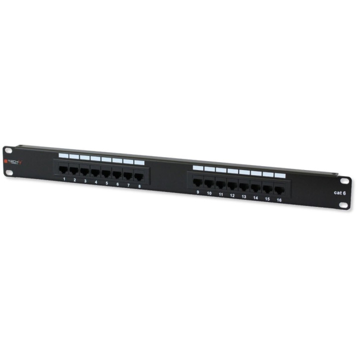 Techly I-PP 16-RU-C6T Patch panel 16 UTP C6