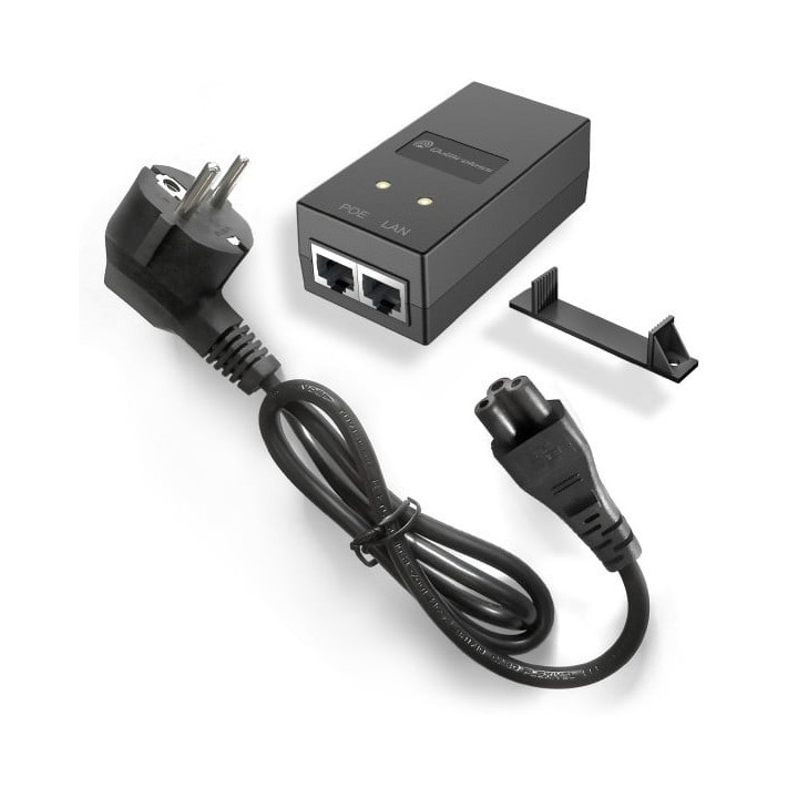 QuWireless GP241E Gigabit Passiivinen PoE -virtalähde 24V 1A, EU-johto, seinäkiinnitys