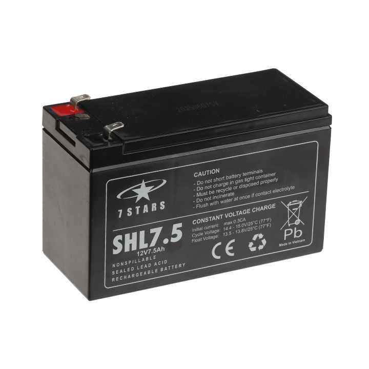 7STARS 12V 7.5Ah Sealed Lead Acid Battery