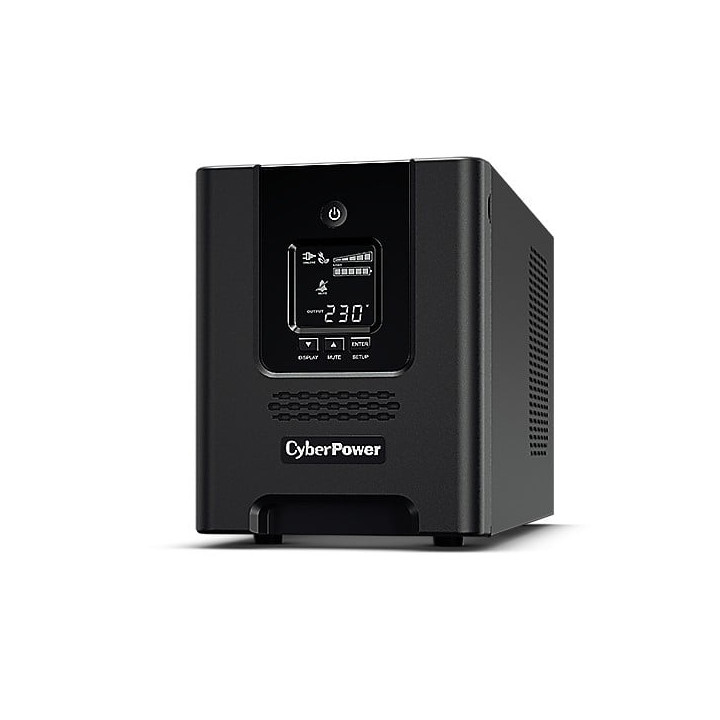 CyberPower PR3000ELCDSXL 3000VA / 2700W bokštinis UPS - Line-Interactive Pure Sine Wave, LCD ekranas, 8 lizdai, USB ir RS-232