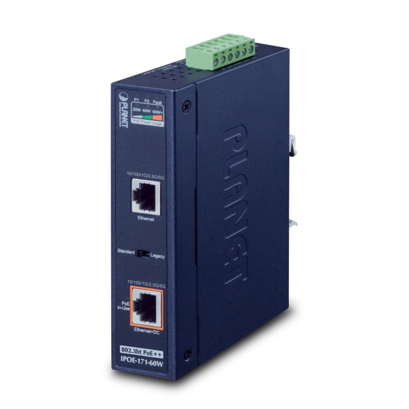 PLANET IPOE-171-60W Rūpnieciskais viena porta daudzgigabitu