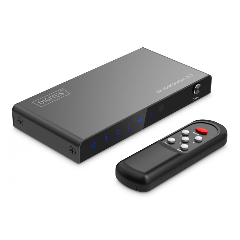 DIGITUS DS-55333 HDMI slēdzis 3x1, 8K/60Hz