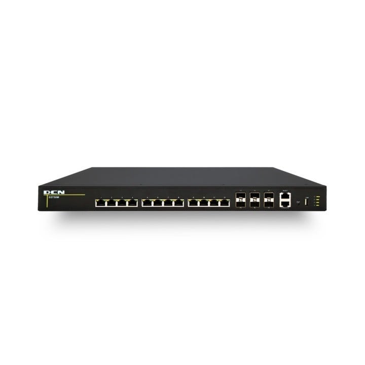 DCN Europe S5750M-18X-P-SI 12x100/1000/2,5G/5G/10GBase-T с PoE++ (370 Вт) + 6x25GBase-X SFP28
