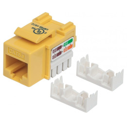 Intellinet 210133 Cat5 UTP Keystone модуль RJ45 желтый