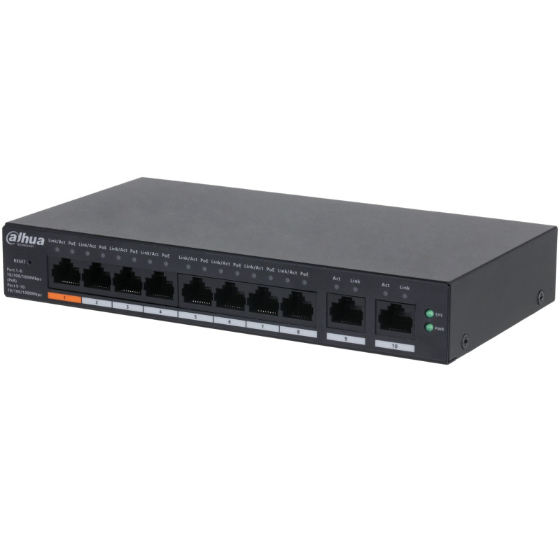 Dahua CS4010-8GT-60 10 portu mākoņa pārvaldīts