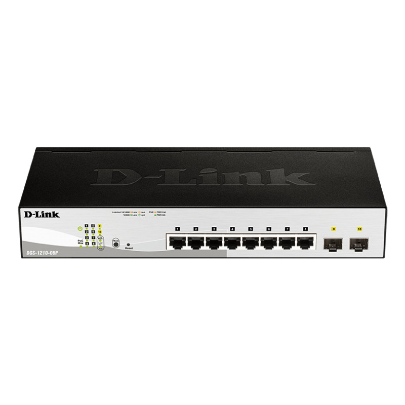 D-Link DGS-1210-08P/E 8 portu Gigabit Smart