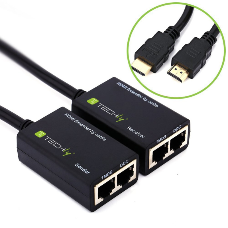 Techly IDATA EXT-E30D HDMI pagarinātājs 1080p