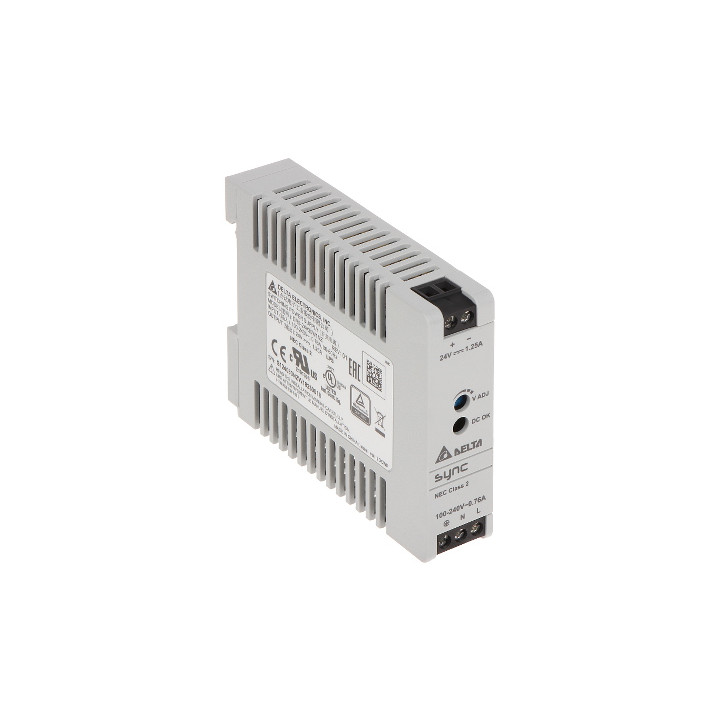 Delta DRS-24V30W-1NZ 30W 24V DC DIN barošanas bloks