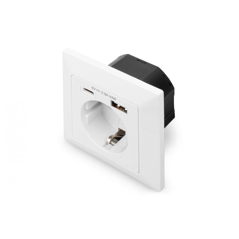 DIGITUS DA-70615 Sienas kontaktligzda ar USB-A