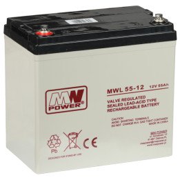 MW POWER 12V/55AH-MWL 12V 55Ah akumulators