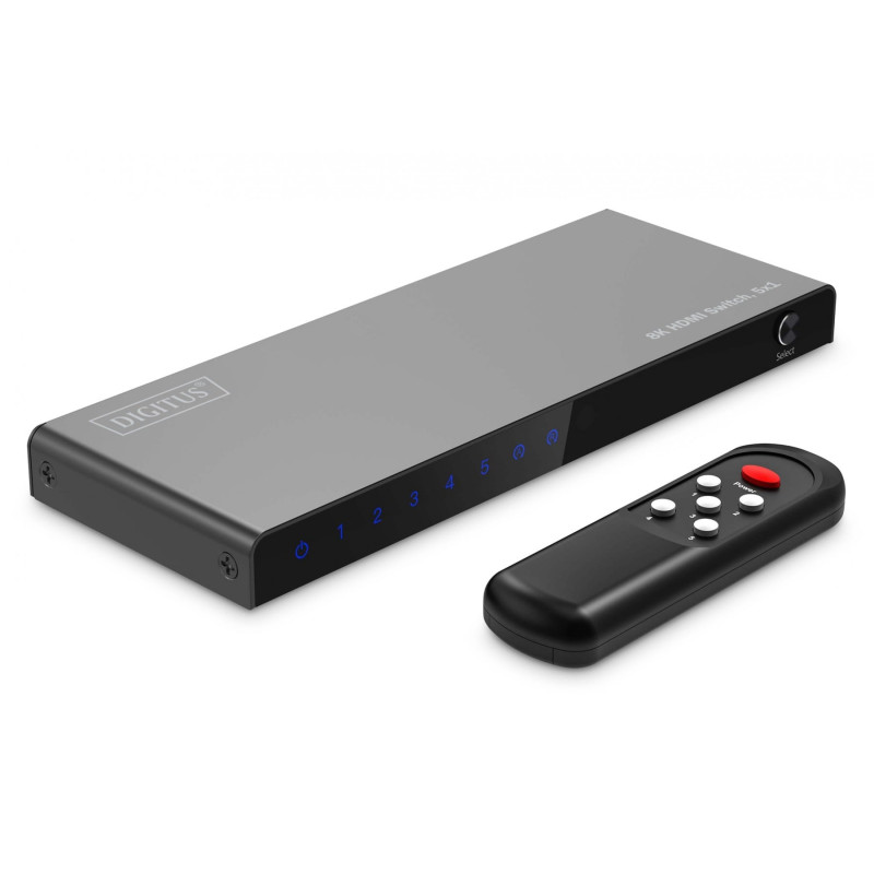 DIGITUS DS-55334 HDMI slēdzis 5x1, 8K@60Hz