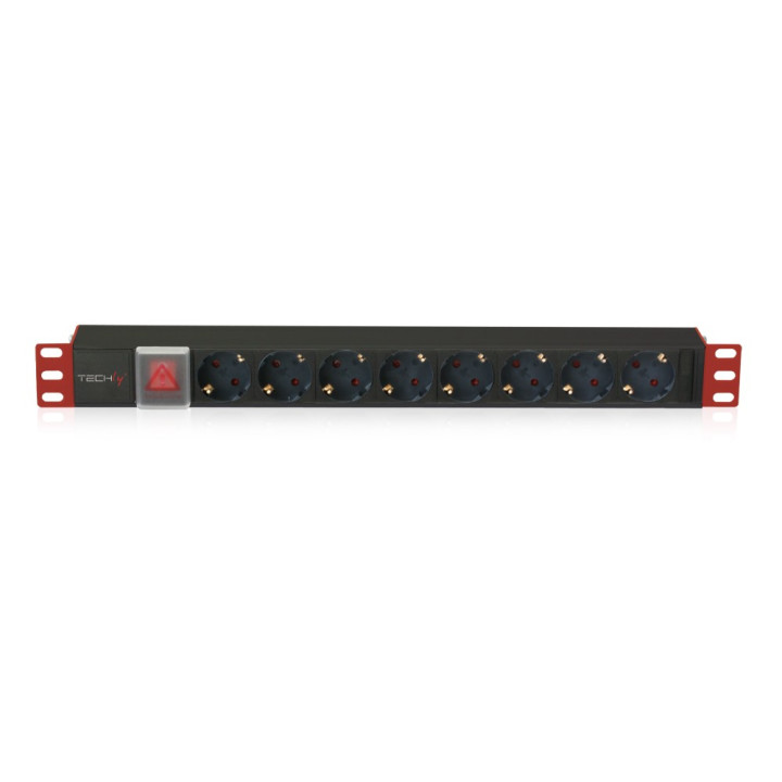Techly I-CASE STRIP-81UD 19" 1U удлинитель с 8 розетками Schuko