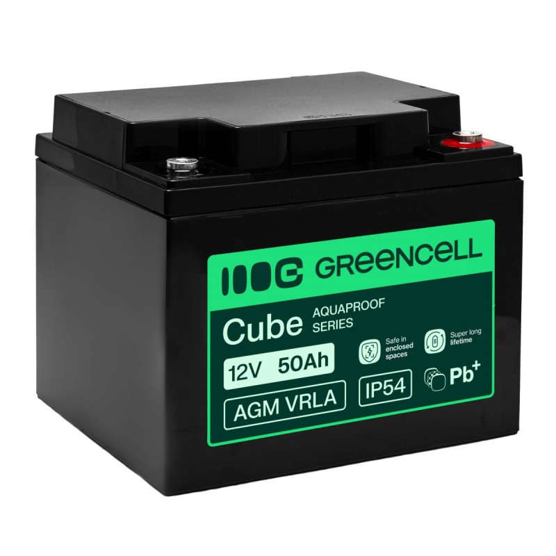 Green Cell AGM12V50AH-H 12V 50Ah VRLA