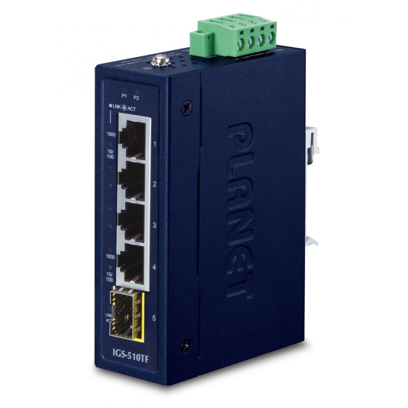 PLANET IGS-510TF Industriālais 4 portu Gigabit