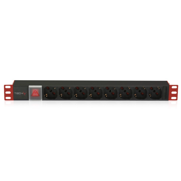 Techly 102635 Listwa zasilająca Rack 19" 1U, 8x Schuko, kaabel C20 3m