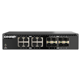 QNAP QSW-3216R-8S8T 16-porttinen 10 GbE hallitsematon verkkokytkin – telineasennus, 8x SFP+ & 8x RJ-45