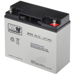 12V 18Ah noslēgts svina-skābes akumulators 12V/18AH-MWS