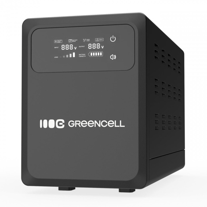 Vihreäkennoinen UPSLPPC800 UPS 1200VA/800W AVR PowerCore 12V DC keskeytymätön virtalähde LCD-näytöllä