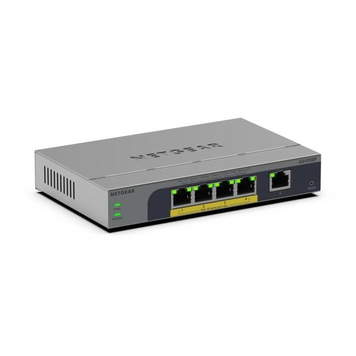 Netgear GS105EP-100EUS Неуправляемый гигабитный PoE коммутатор 5 портов