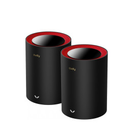 KOKO KODIN WI-FI-JÄRJESTELMÄ MESH M3000(2-PACK)-MUSTA Wi-Fi 6 2,4 GHz, 5 GHz, 574 Mbps + 2402 Mbps CUDY