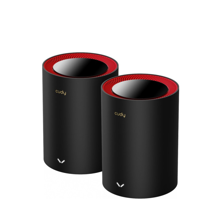 KOKO KODIN WI-FI-JÄRJESTELMÄ MESH M3000(2-PACK)-MUSTA Wi-Fi 6 2,4 GHz, 5 GHz, 574 Mbps + 2402 Mbps CUDY