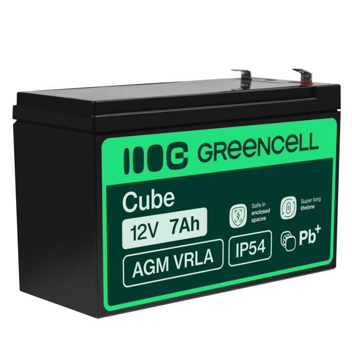 Green Cell AGM04 12V 7Ah UPS Battery - VRLA AGM
