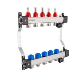 KAN-therm 1316157080 InoxFlow коллектор с расходомерами и клапанами для приводов серии UFST 5 контуров