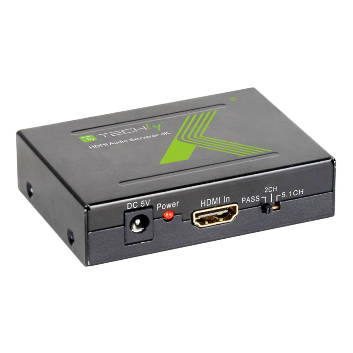 Techly IDATA HDMI-EA garso ištraukiklis SPDIF 5.1CH, analoginis RCA 2CH su HDMI 4K60Hz