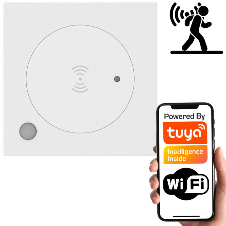 24 GHz seinään asennettava liike- ja valoanturi | WiFi | TUYA