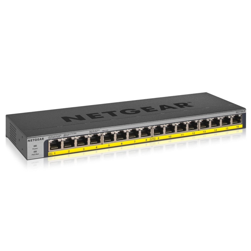 Netgear GS116LP-100EUS 16 portu Gigabit neuzraudzīts