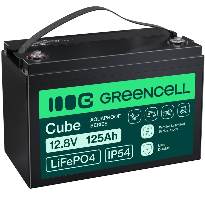 Green Cell LFPGC12V125AH CUBE LiFePO4 125Ah