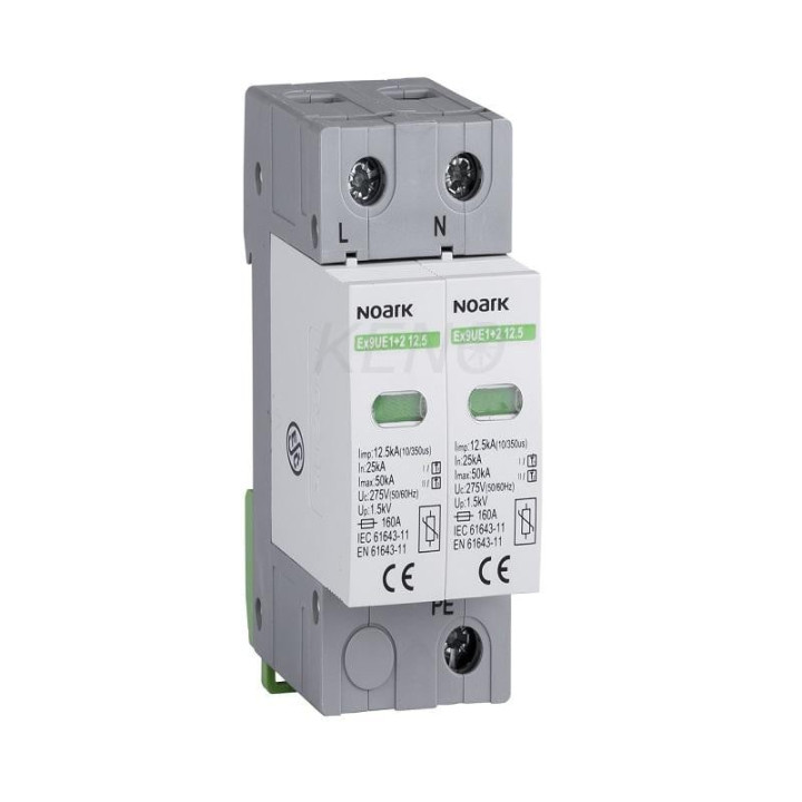 Noark 103336 Surge Arrester Type I+II 275V 12.5kA 2-Pole