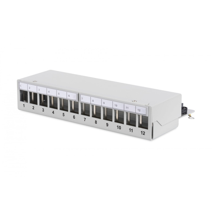 DIGITUS DN-93706 12 portu ekranēts sadales panelis 1U 19"