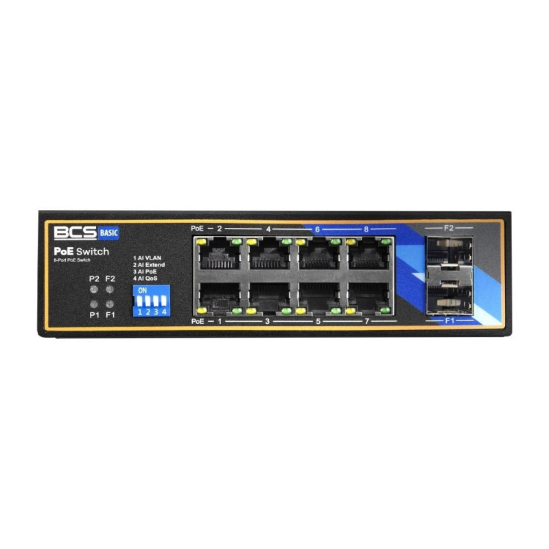 BCS BCS-B-ISP08G-2SFP Industriālais PoE slēdzis 8
