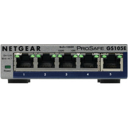 NETGEAR GS105E-200PES 5-pordiline gigabitine nutikas hallatav plusslüliti