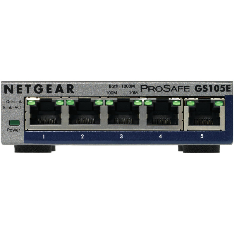 NETGEAR GS105E-200PES 5 portu Gigabitu viedais