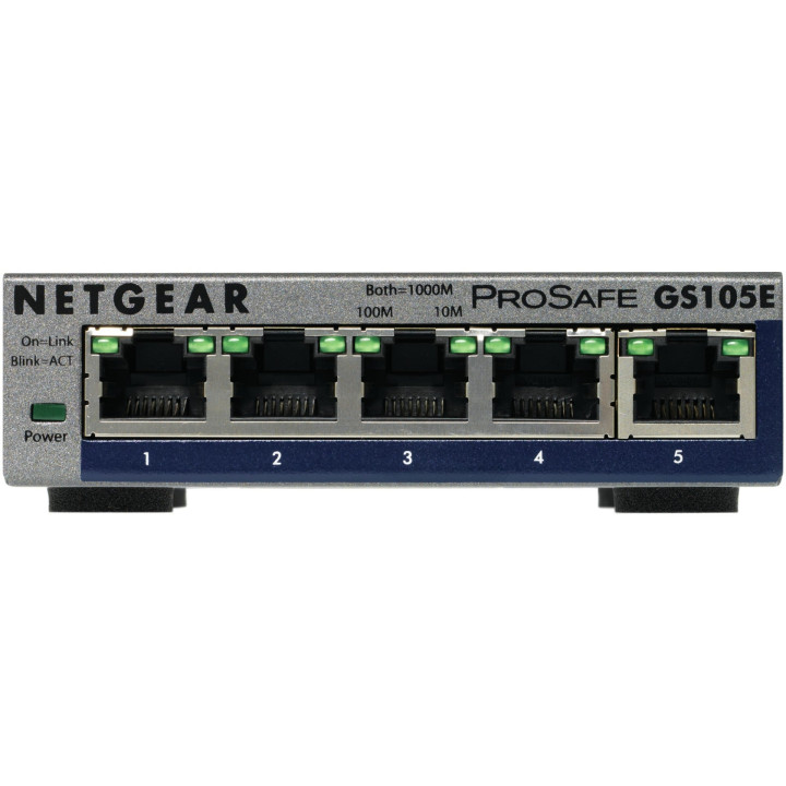 NETGEAR GS105E-200PES 5 prievadų Gigabit Smart Managed Plus jungiklis