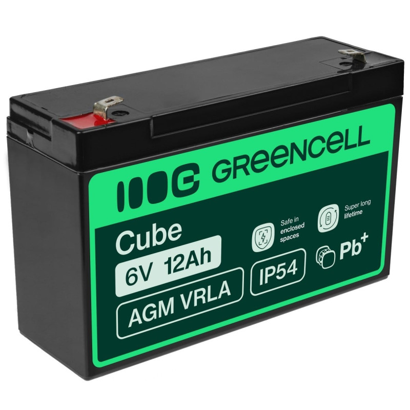 Green Cell AGM01 6V 12Ah VRLA