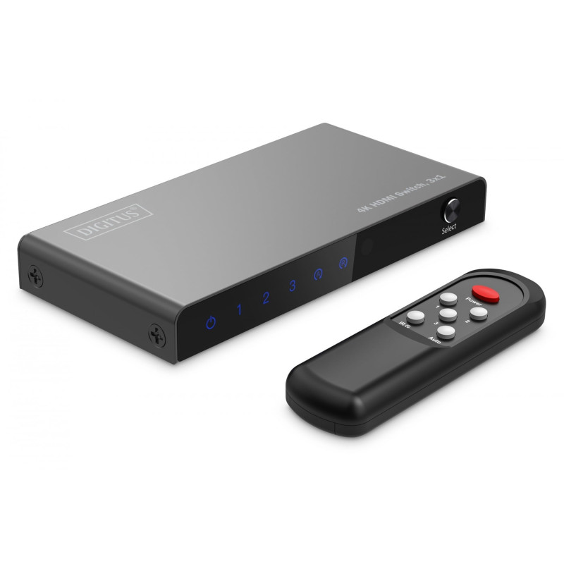DIGITUS DS-55331 HDMI slēdzis 3x1, 4K/60Hz