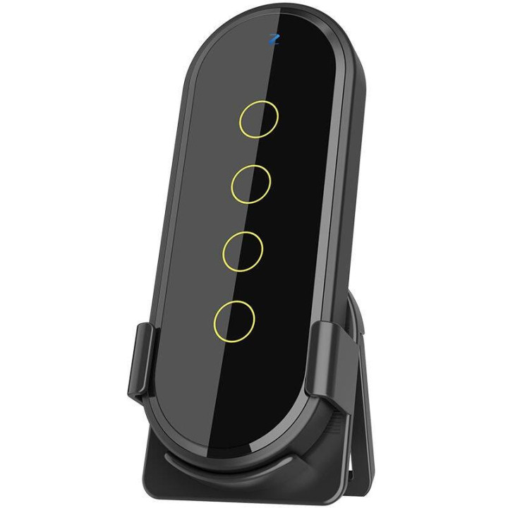 Tuya Zigbee Touch Remote Control 4-Button 12 Scenes Black