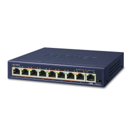 PLANET GSD-908HP 8-портовый Gigabit PoE+ коммутатор с 1 аплинком, бюджет 100 Вт