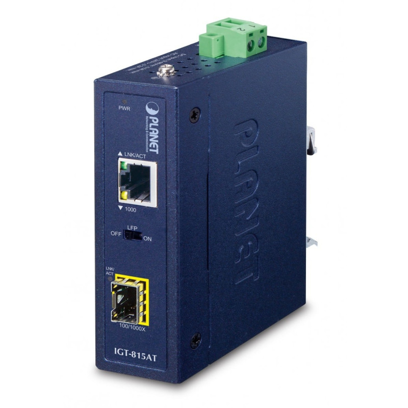 PLANET IGT-815AT Industriālais mediju pārveidotājs -