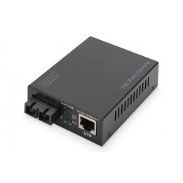 DIGITUS DN-82150 Gigabit Ethernet PoE+ meediamuundur, mitmerežiimiline SC 0,5 km 30 W