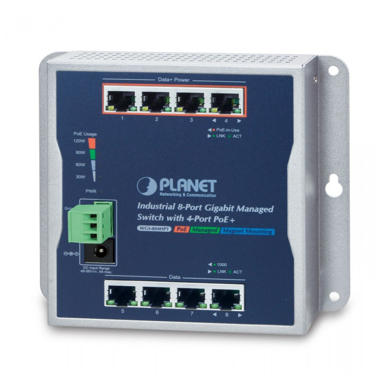 PLANET WGS-804HPT 8 portu Gigabit pārvaldāms
