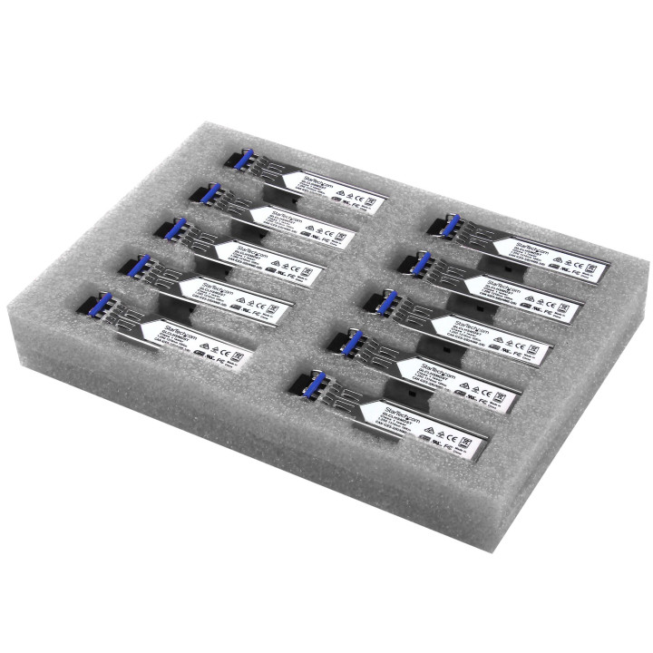StarTech.com GLCLHSMD10ST gigabitų kelių režimų SFP siųstuvas-imtuvas – 10 pakuotės