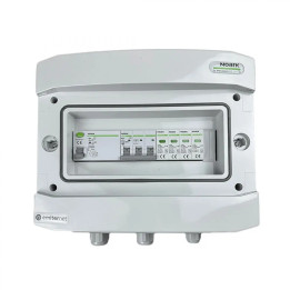 EMITER EM-296N_AC IP65 2. tipa SPD 10A 3 polu ar RCD 40A/300mA un pārstrāvas aizsardzību