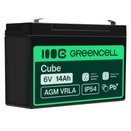 Nereikalaujantis priežiūros AGM VRLA Green Cell AGM34 6V 14Ah baterija (signalizacijos sistemai, kasos aparatui, žaislui)