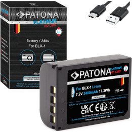 Patona PT1372 Battery Olympus BLX-1 2400mAh Li-Ion Platinum USB-C Charging