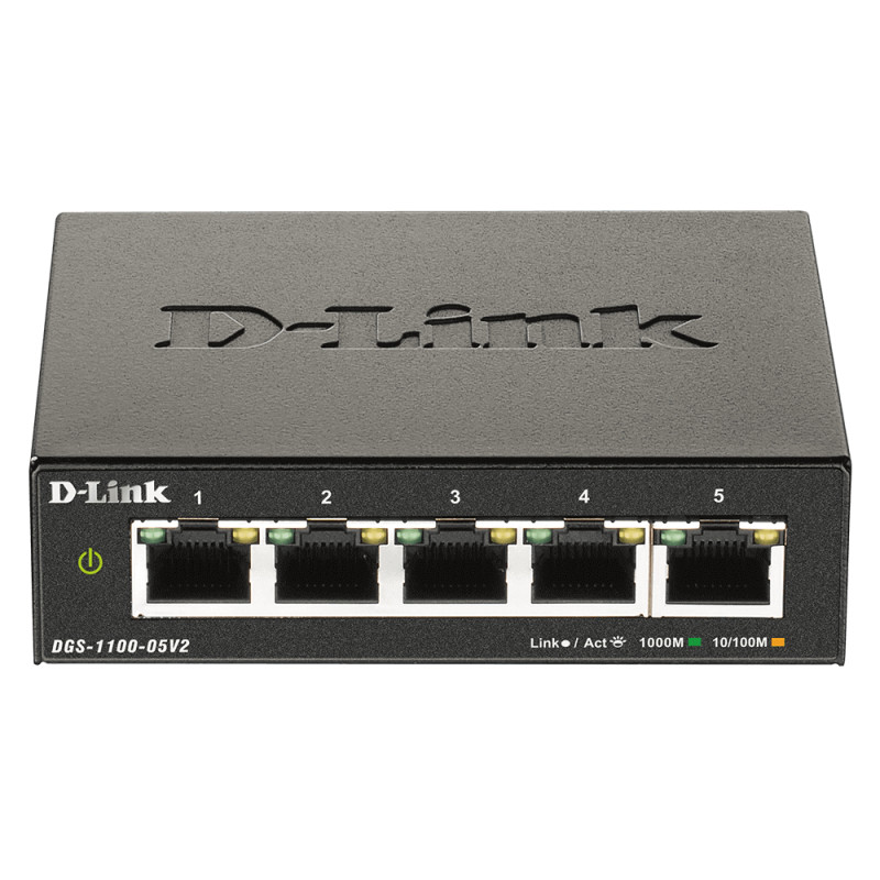 D-Link DGS-1100-05V2/E 5 portu Gigabit pārvaldāms