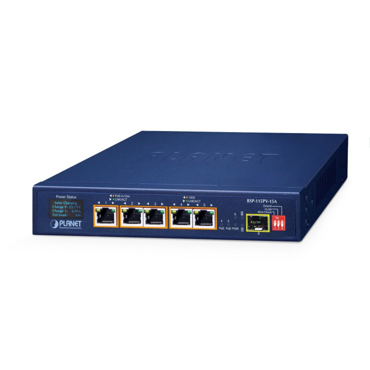 PLANET BSP-115PV-15A Nepārvaldāms PoE slēdzis 5 porti Gigabit